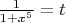 $\frac1{1+x^5}=t$