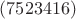 $(7 5 2 3 4 1 6)$