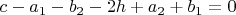 $c-a_1-b_2-2h+a_2+b_1=0$