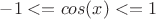 $-1<=cos(x)<=1$