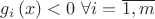 $\[{{g_i}\left( x \right) < 0{\text{ }}\forall i = \overline {1,m} }\]$