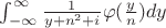 $\int_{-\infty}^{\infty}\frac{1}{y + n^2 + i}\varphi(\frac{y}{n})dy$