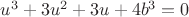 $u^3+3u^2+3u+4b^3=0$