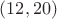 $(12,20)$