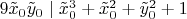 $9\tilde{x}_0\tilde{y}_0\mid \tilde{x}_0^3+\tilde{x}_0^2+\tilde{y}_0^2+1$