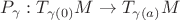 $P_\gamma:T_{\gamma(0)}M\to T_{\gamma(a)}M$