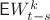 $\mathsf EW_{t-s}^k$