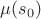 $\mu(s_0)$