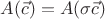 $A(\vec c) = A(\sigma\vec c)$