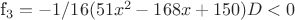 f_3=-1/16(51x^2-168x+150) D<0