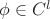 $\phi \in C^l$