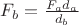 $F_b=\frac{F_ad_a}{d_b}$ $F_b=\frac{F_ad_a}{d_b}$