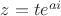 $z = t e^{ai}$