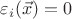 $\varepsilon_i(\vec x)=0$