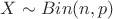 $X \sim Bin(n,p)$