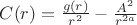 $C(r)=\frac{g(r)}{r^2}-\frac{A^2}{r^{2a}}$