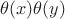 $\theta(x)\theta(y)$