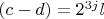 $(c-d)=2^{3j}l$