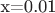 x=0.01