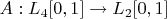$A:L_4[0, 1]\to L_2[0, 1]$
