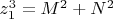 ${z_1^3}=M^2+N^2$