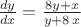 ${{{dy}\over{dx}}}={{{8y+x}\over{y+8\,x}}}$