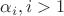 $\alpha_i, i>1$