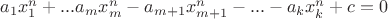 $a_1x_1^n+...a_mx_m^n-a_{m+1}x_{m+1}^n-...-a_kx_k^n+c=0$