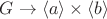 $G \to \langle a \rangle \times \langle b \rangle$