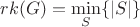 $rk(G) = \min\limits_{S} \{ |S| \}$