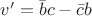 $v'=\bar{b}c-\bar{c}b$