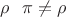 $\rho \,\,\,\, \pi \ne \rho$ $\rho \,\,\,\, \pi \ne \rho$