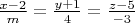 $\frac {x-2}m = \frac{y+1}4 = \frac{z-5}{-3}$