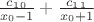 $\frac{c_1_0}{x_0 -1}+\frac{c_1_1}{x_0 +1}$