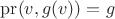 $\operatorname{pr}(v, g(v)) = g$