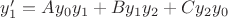 $y'_1=Ay_{0}y_1+By_1y_2+Cy_2y_{0}$