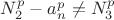 $N_2^p-a_n^p \ne N_3^p$