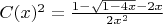 $C(x)^2=\frac{1-\sqrt{1-4x}-2x}{2x^2}$