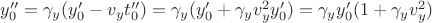 $y_0''=\gamma_y(y_0' - v_yt_0'')=\gamma_y(y_0' + \gamma_yv_y^2y_0')=\gamma_yy_0'(1+\gamma_y v_y^2)$