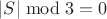 $|S|\bmod3=0$