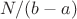 $N/(b-a)$