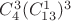 $C_{4}^3(C_{13}^1)^3$