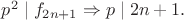 $p^2 \mid f_{2n+1} \Rightarrow p \mid 2n+1.$