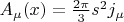 $A_{\mu}(x) = \frac{2 \pi}{3} s^2 j_{\mu}$