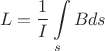 $$ L = \frac{1}{I} \int\limits_{s} B ds $$