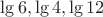 $\lg 6, \lg 4, \lg 12$