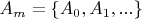 $A_m=\{A_0,A_1,...\}$