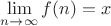 $\lim\limits_{n \to \infty} f(n) = x$