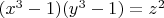 $(x^3-1)(y^3-1)=z^2$