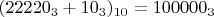 ${(22220_3+10_3)_{10}=100000_3}$